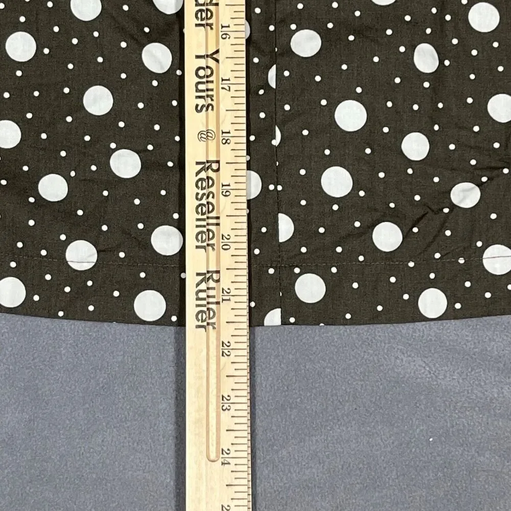 Boden Skirt Brown Size US‎ 4R Brown White Polka Dot Knee Length Pockets Lined